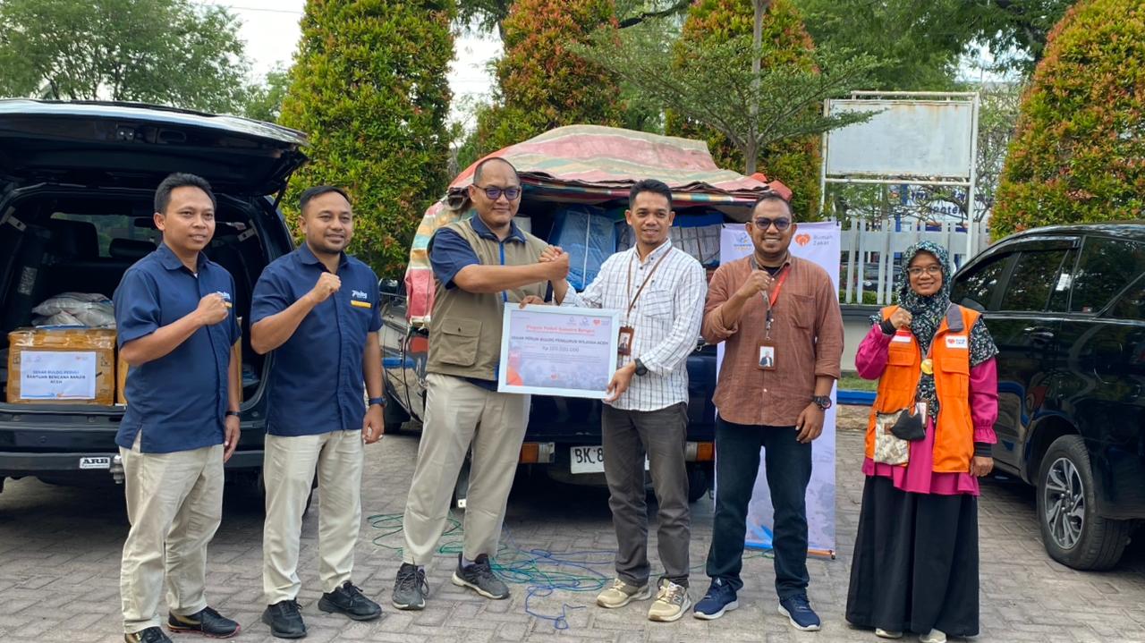 Rumah Zakat Bersama Sekar Bulog Peduli Salurkan Bantuan Banjir ke Empat Kabupaten/Kota di Aceh 