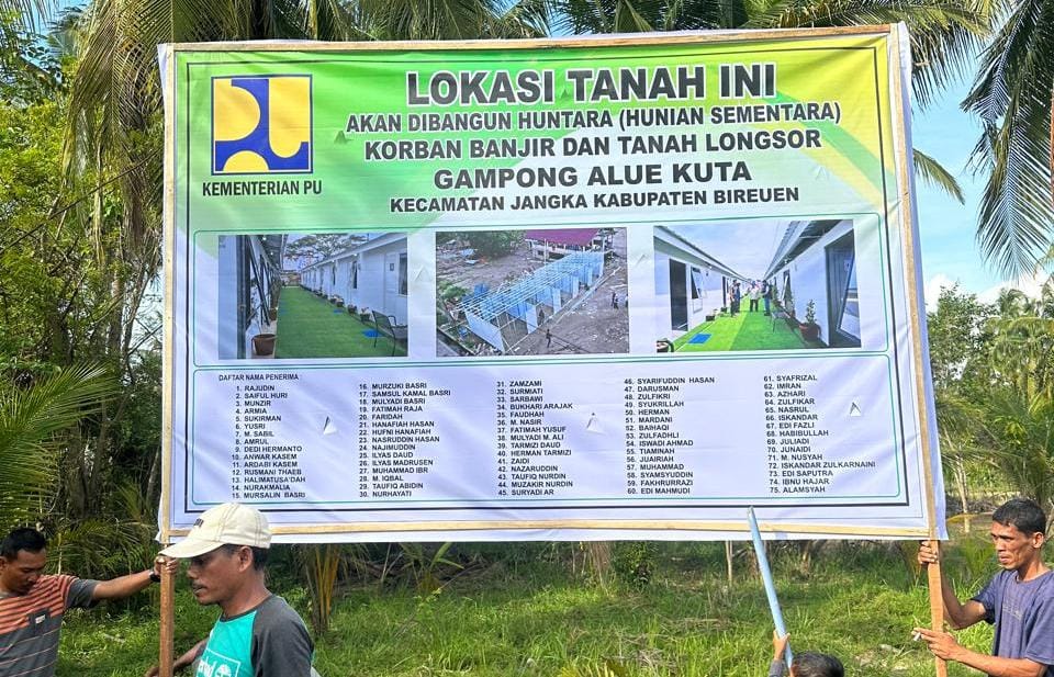 Terkait Tak Jadi Dibangun Huntara, Keuchik Alue Kuta Kaitkan DT Peduli dan Salahkan Korban Pilih DTH 
